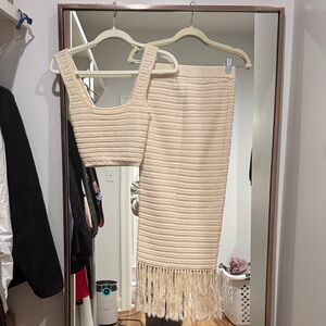 H&M Cream Crochet co-ord | SIZE XS